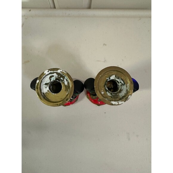 Partylite Set Christmas Nutcracker Toy Soldier Taper Candle Holders Retired - Picture 3 of 5